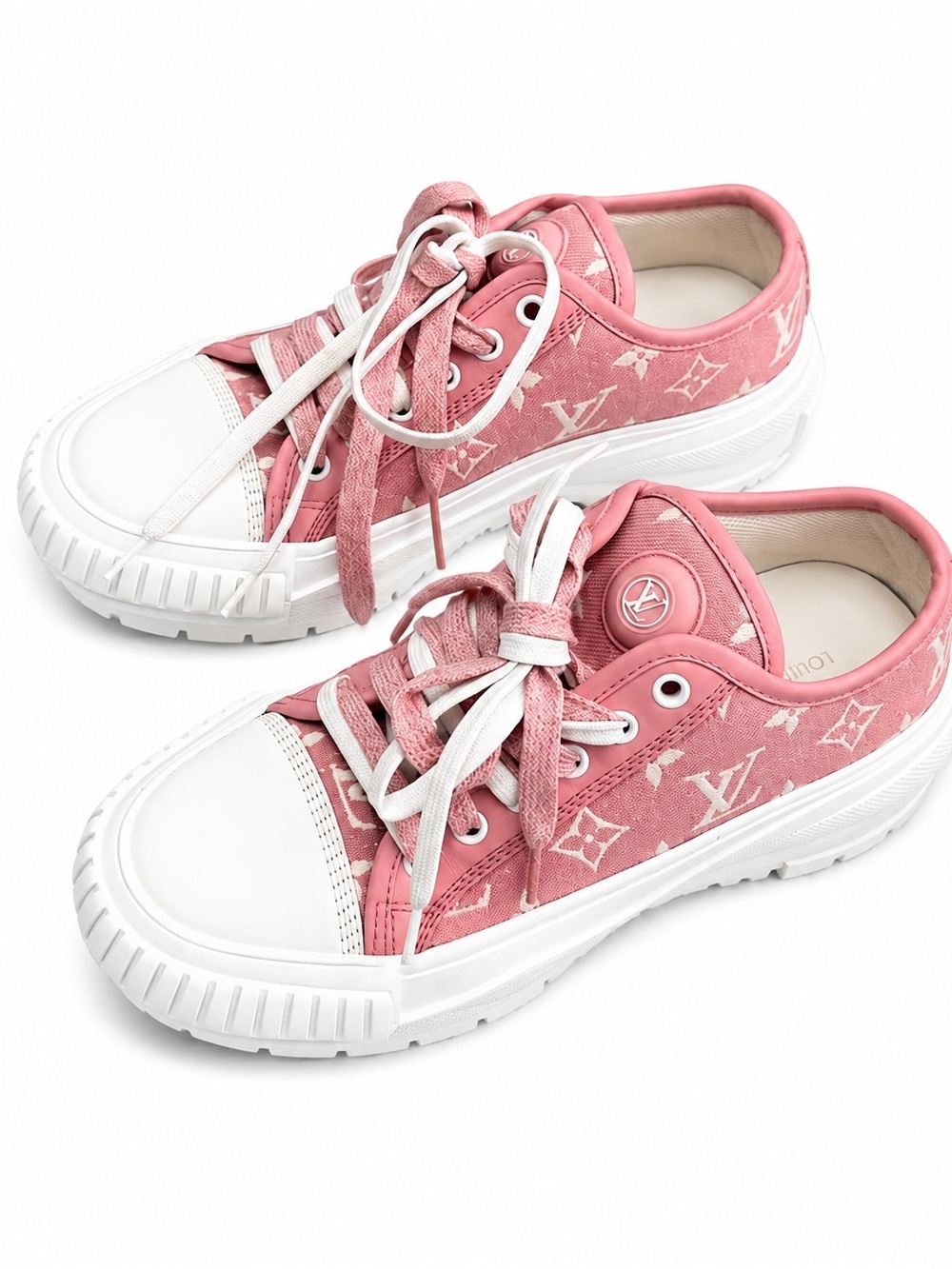 Louis Vuitton Pink Monogram Low-Top Sneakers
